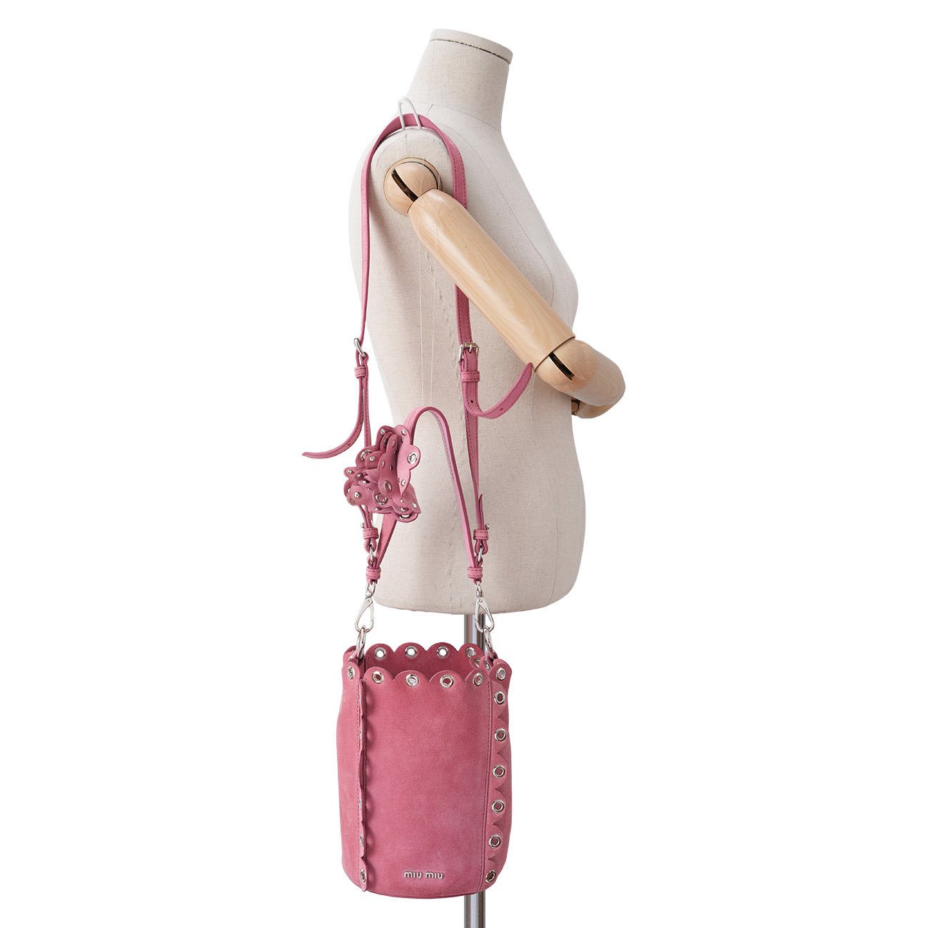 MIU MIU(USED)미우미우 5BE017 스웨이드 버킷백